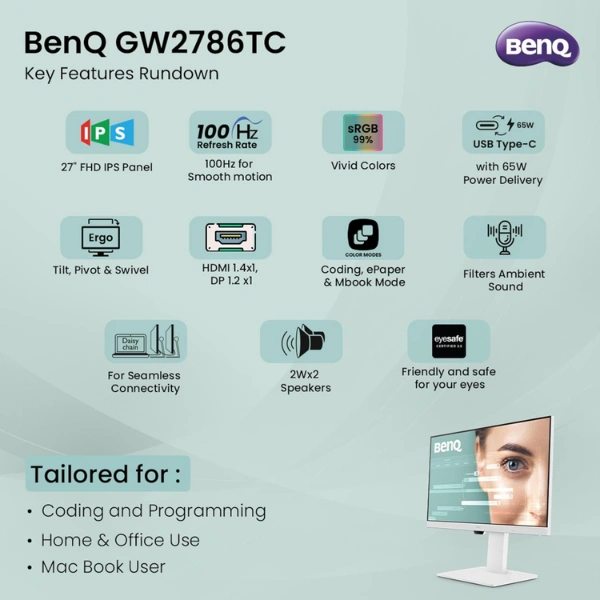 BenQ GW2786TC 27-inch Productivity Monitor - Image 2