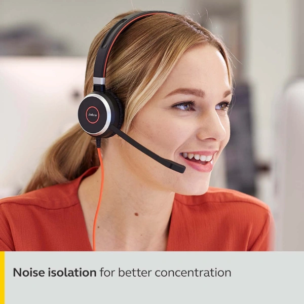 Jabra Evolve 40 MS Stereo Wired Headset USB-A Noise Cancelling Microphone - Image 2