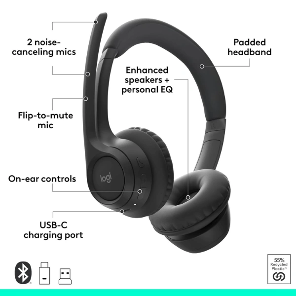 Logitech Zone 305 Wireless Business Headset - Image 2