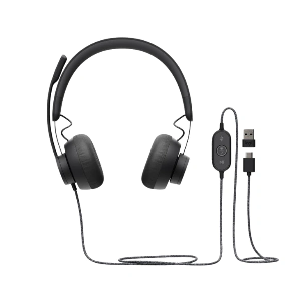Logitech Zone Wired USB Headset Noise Cancelling Mic - Image 3